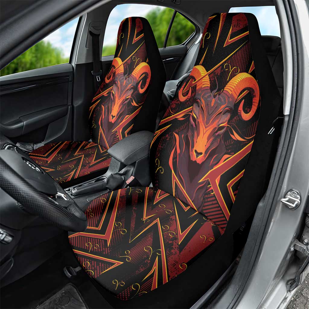 Aries Zodiac Car Seat Cover With Bold Triangle