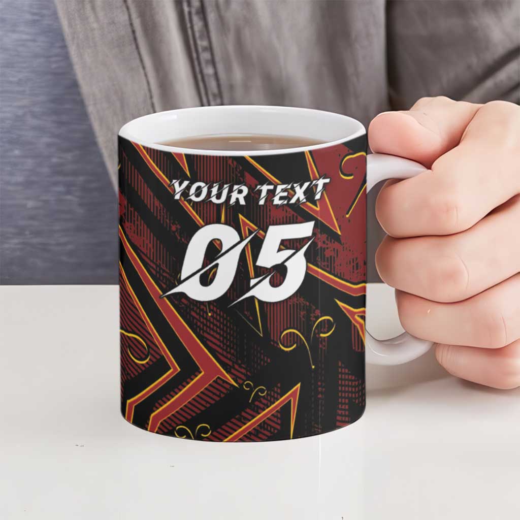 Custom Aries Zodiac Ceramic Mug With Bold Triangle