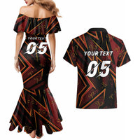 Custom Aries Zodiac Couples Matching Mermaid Dress and Hawaiian Shirt With Bold Triangle