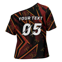 Custom Aries Zodiac Cross Shoulder Shirt With Bold Triangle