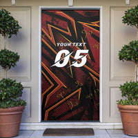Custom Aries Zodiac Door Cover With Bold Triangle