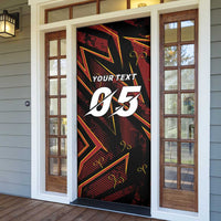 Custom Aries Zodiac Door Cover With Bold Triangle