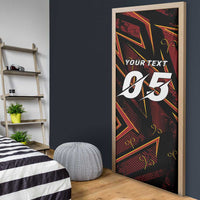Custom Aries Zodiac Door Cover With Bold Triangle