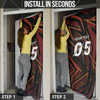 Custom Aries Zodiac Door Cover With Bold Triangle