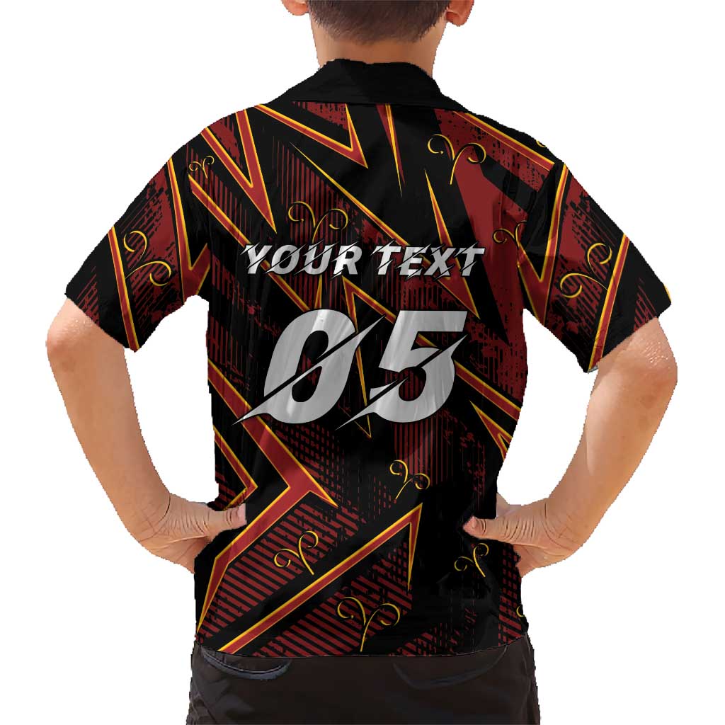 Custom Aries Zodiac Family Matching Long Sleeve Bodycon Dress and Hawaiian Shirt With Bold Triangle
