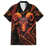 Custom Aries Zodiac Family Matching Long Sleeve Bodycon Dress and Hawaiian Shirt With Bold Triangle