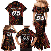 Custom Aries Zodiac Family Matching Mermaid Dress and Hawaiian Shirt With Bold Triangle