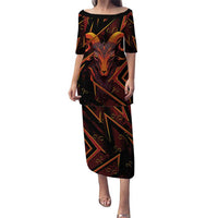 Custom Aries Zodiac Family Matching Puletasi and Hawaiian Shirt With Bold Triangle