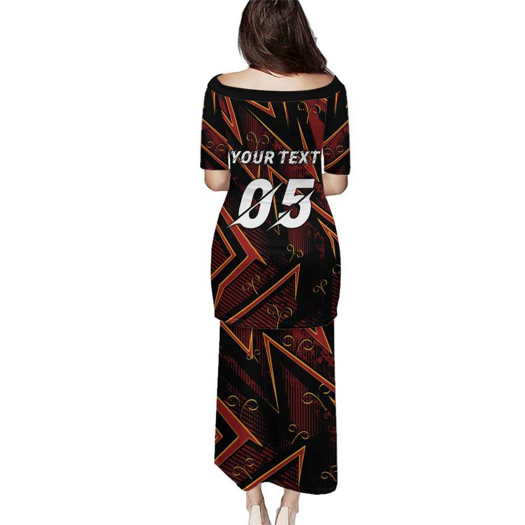 Custom Aries Zodiac Family Matching Puletasi and Hawaiian Shirt With Bold Triangle