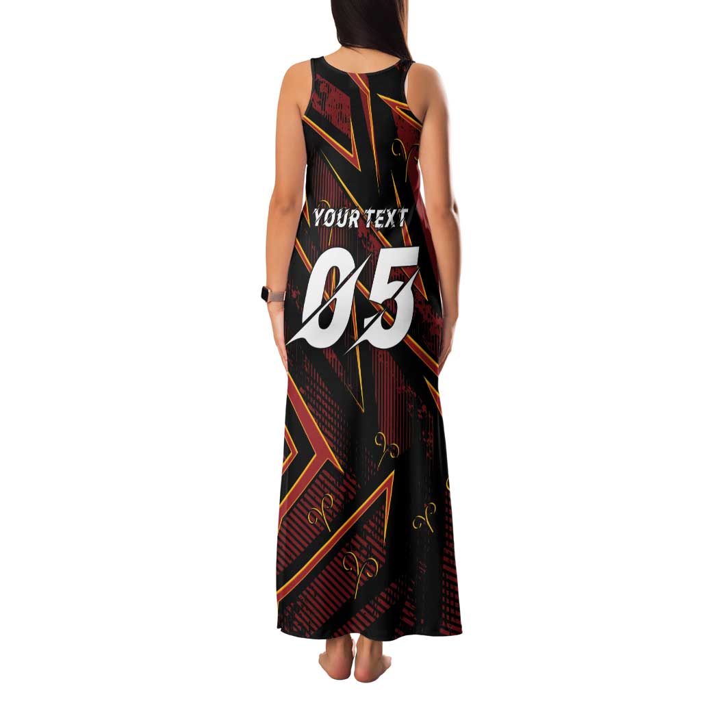 Custom Aries Zodiac Family Matching Tank Maxi Dress and Hawaiian Shirt With Bold Triangle