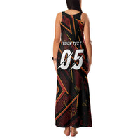 Custom Aries Zodiac Family Matching Tank Maxi Dress and Hawaiian Shirt With Bold Triangle