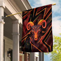 Aries Zodiac Garden Flag With Bold Triangle