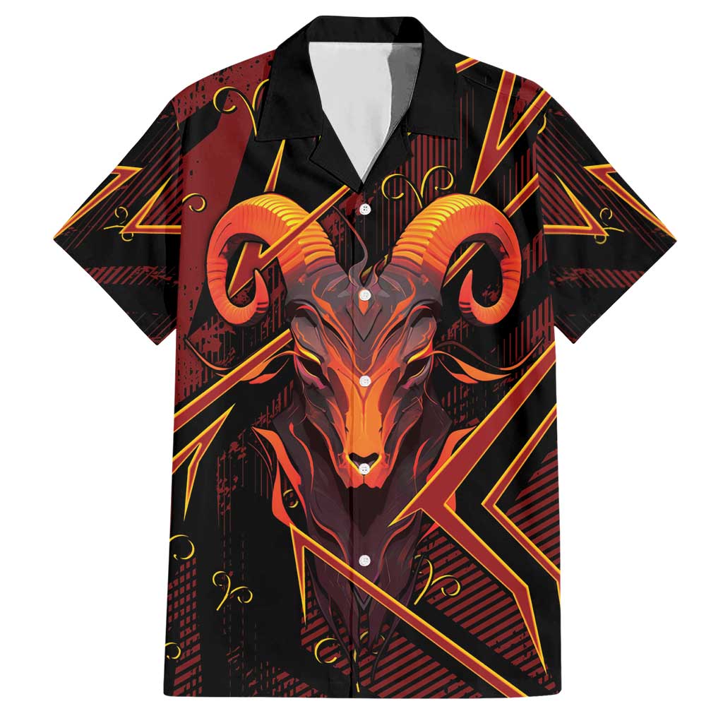 Custom Aries Zodiac Hawaiian Shirt With Bold Triangle