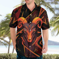 Custom Aries Zodiac Hawaiian Shirt With Bold Triangle