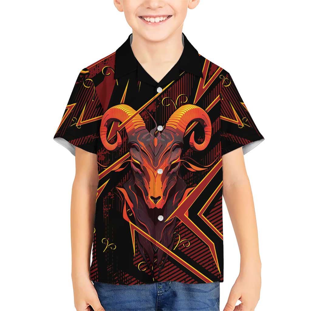 Custom Aries Zodiac Hawaiian Shirt With Bold Triangle