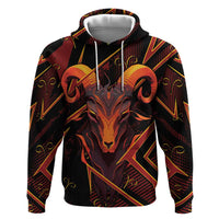 Custom Aries Zodiac Hoodie With Bold Triangle