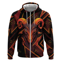 Custom Aries Zodiac Hoodie With Bold Triangle
