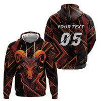 Custom Aries Zodiac Hoodie With Bold Triangle