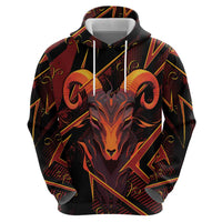 Custom Aries Zodiac Hoodie With Bold Triangle