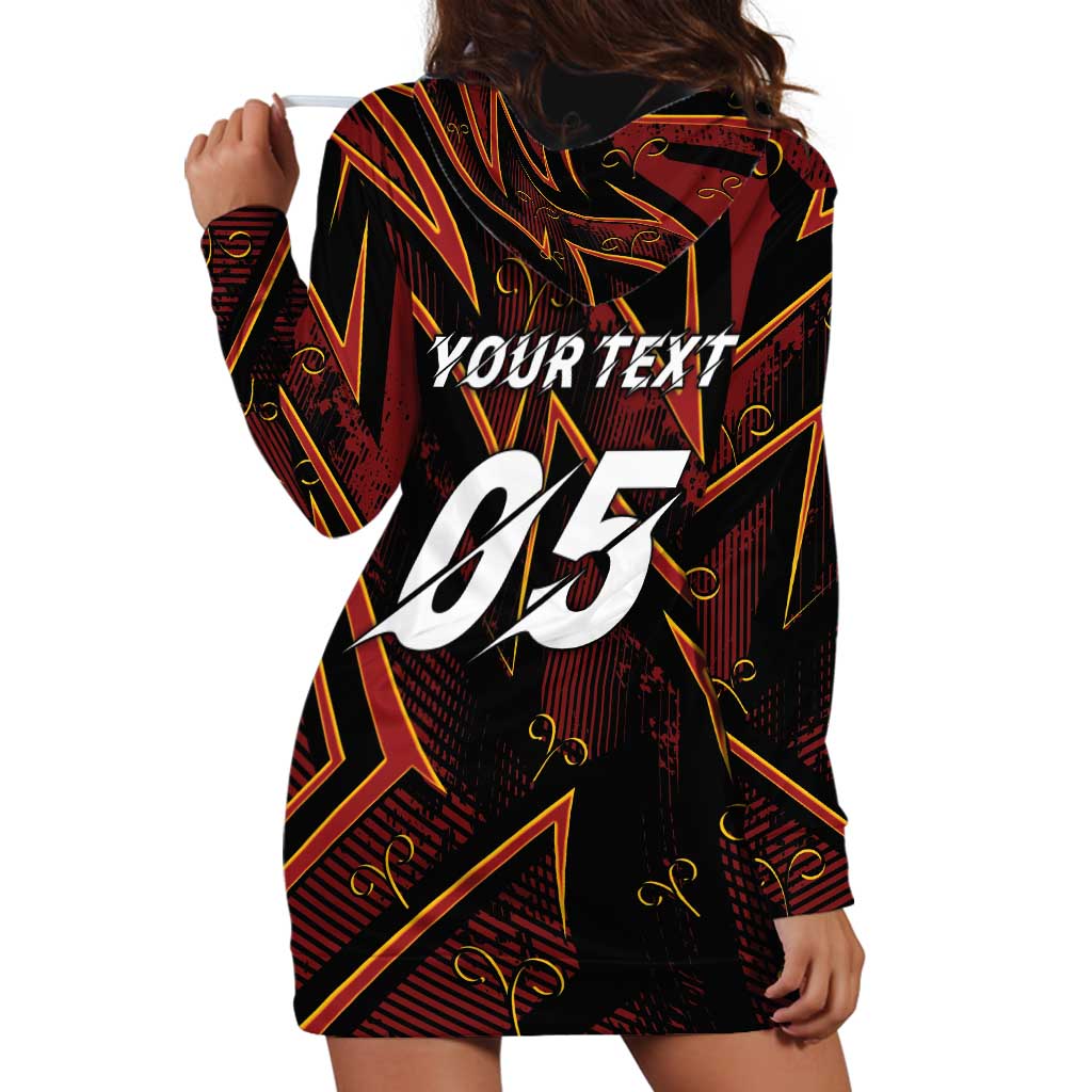 Custom Aries Zodiac Hoodie Dress With Bold Triangle