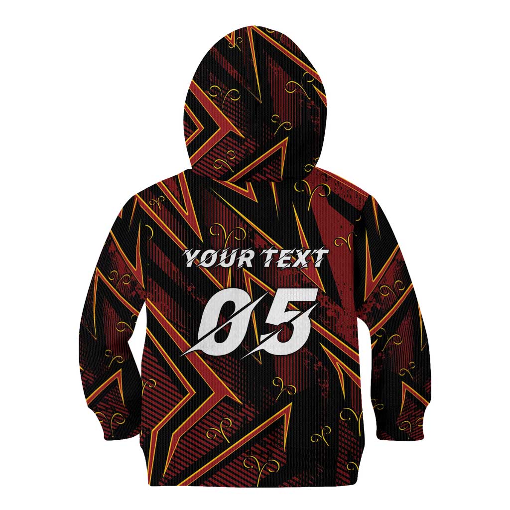 Custom Aries Zodiac Kid Hoodie With Bold Triangle