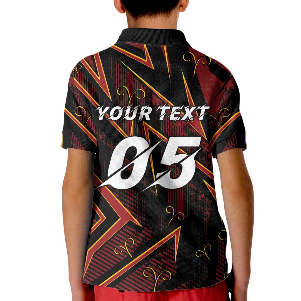 Custom Aries Zodiac Kid Polo Shirt With Bold Triangle
