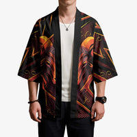 Custom Aries Zodiac Kimono With Bold Triangle