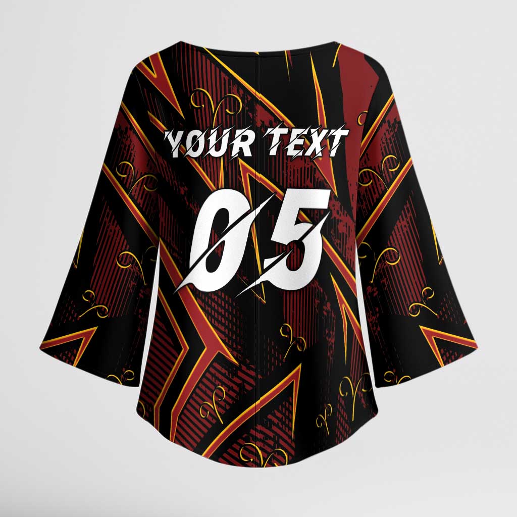 Custom Aries Zodiac Kimono Sleeve Blouse With Bold Triangle
