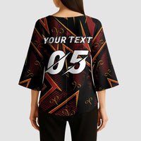 Custom Aries Zodiac Kimono Sleeve Blouse With Bold Triangle