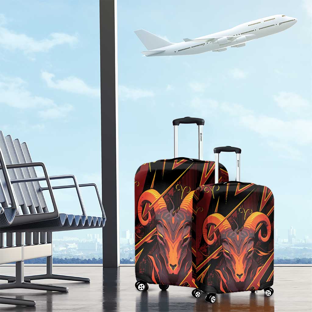 Aries Zodiac Luggage Cover With Bold Triangle