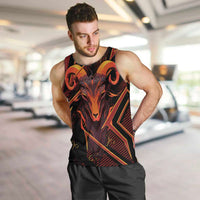 Custom Aries Zodiac Men Tank Top With Bold Triangle
