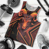 Custom Aries Zodiac Men Tank Top With Bold Triangle