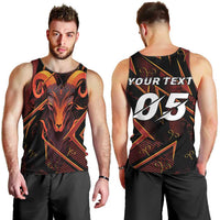 Custom Aries Zodiac Men Tank Top With Bold Triangle