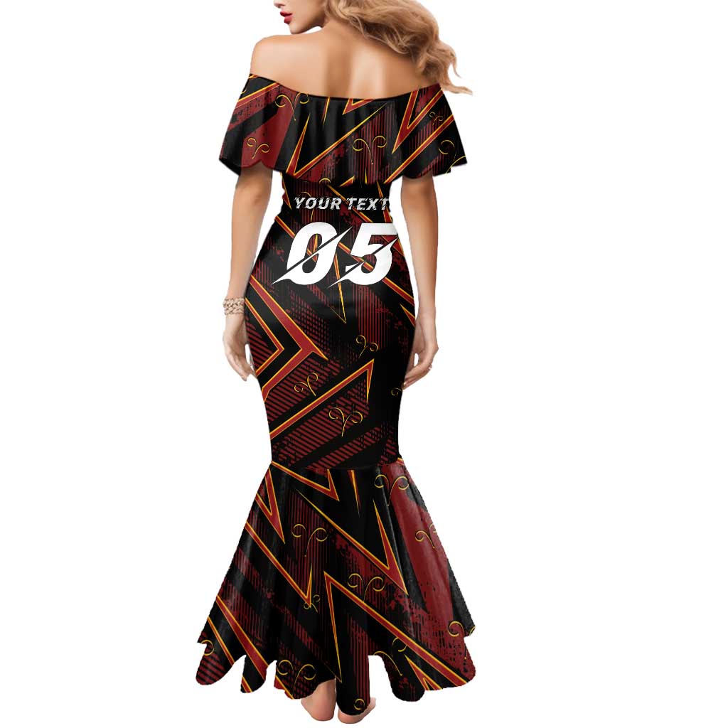 Custom Aries Zodiac Mermaid Dress With Bold Triangle