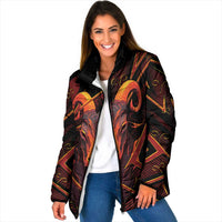 Custom Aries Zodiac Padded Jacket With Bold Triangle