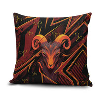 Aries Zodiac Pillow Cover With Bold Triangle