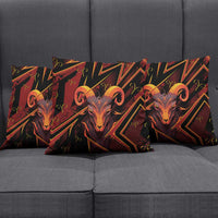 Aries Zodiac Pillow Cover With Bold Triangle