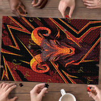 Aries Zodiac Puzzle With Bold Triangle
