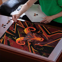 Aries Zodiac Puzzle With Bold Triangle