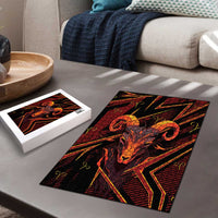 Aries Zodiac Puzzle With Bold Triangle