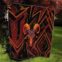 Aries Zodiac Quilt With Bold Triangle