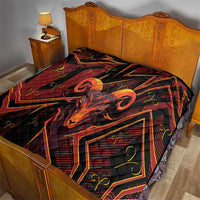 Aries Zodiac Quilt With Bold Triangle