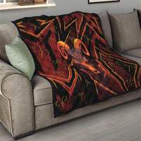 Aries Zodiac Quilt With Bold Triangle