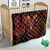 Aries Zodiac Quilt With Bold Triangle