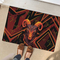 Aries Zodiac Rubber Doormat With Bold Triangle