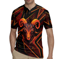 Custom Aries Zodiac Rugby Jersey With Bold Triangle