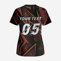 Custom Aries Zodiac Scrub Top With Bold Triangle
