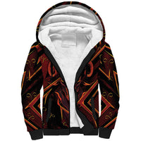 Custom Aries Zodiac Sherpa Hoodie With Bold Triangle