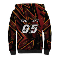 Custom Aries Zodiac Sherpa Hoodie With Bold Triangle