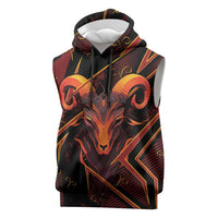 Custom Aries Zodiac Sleeveless Hoodie With Bold Triangle